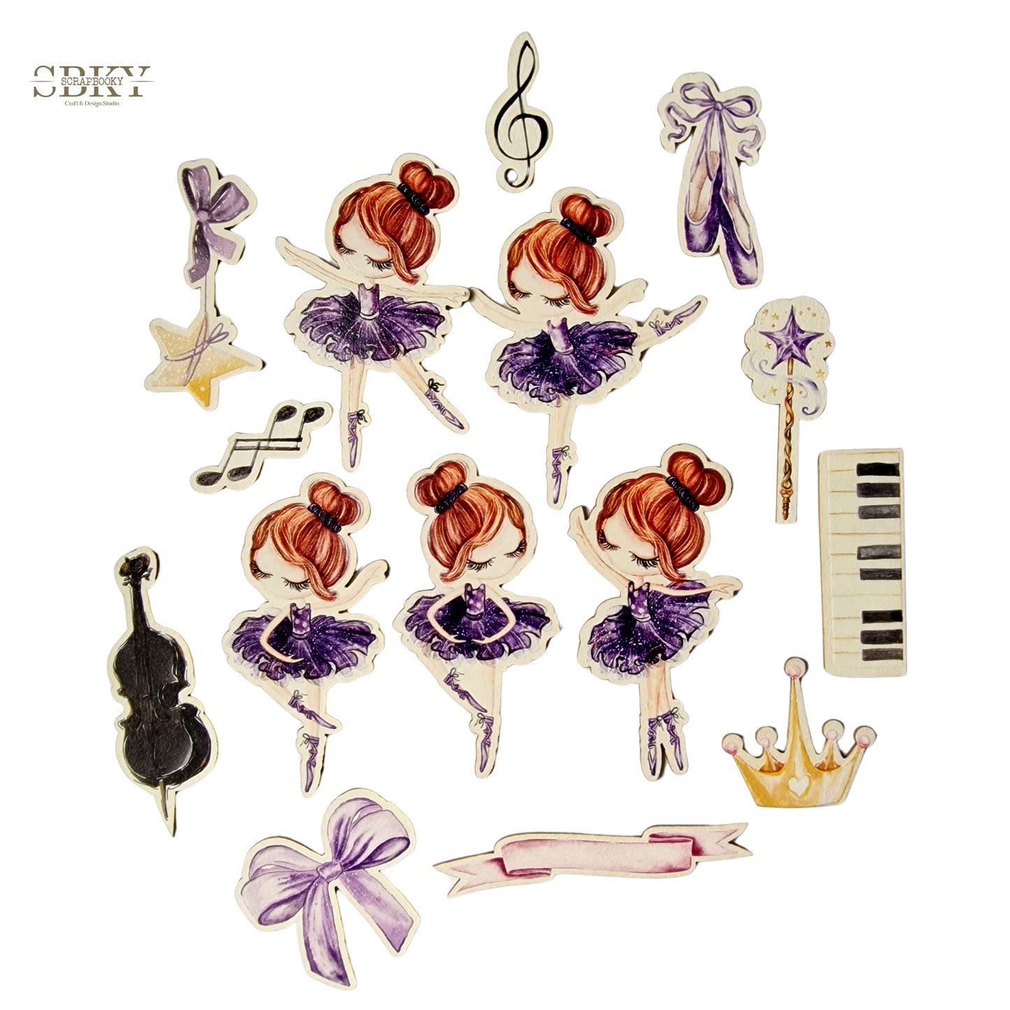 "Enchanted Pirouette" Chipboards Set