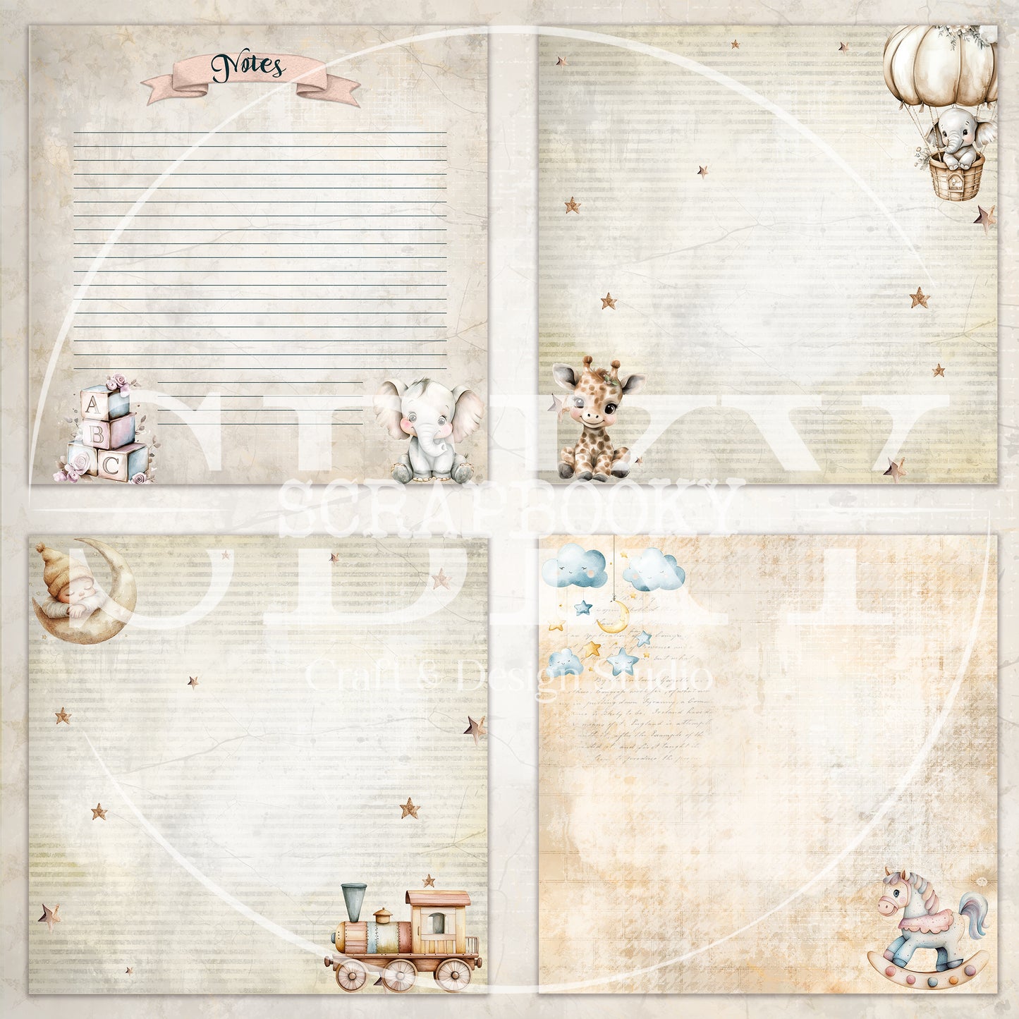 Digital Pages For Baby Album ''Baby Dreams'' - in English
