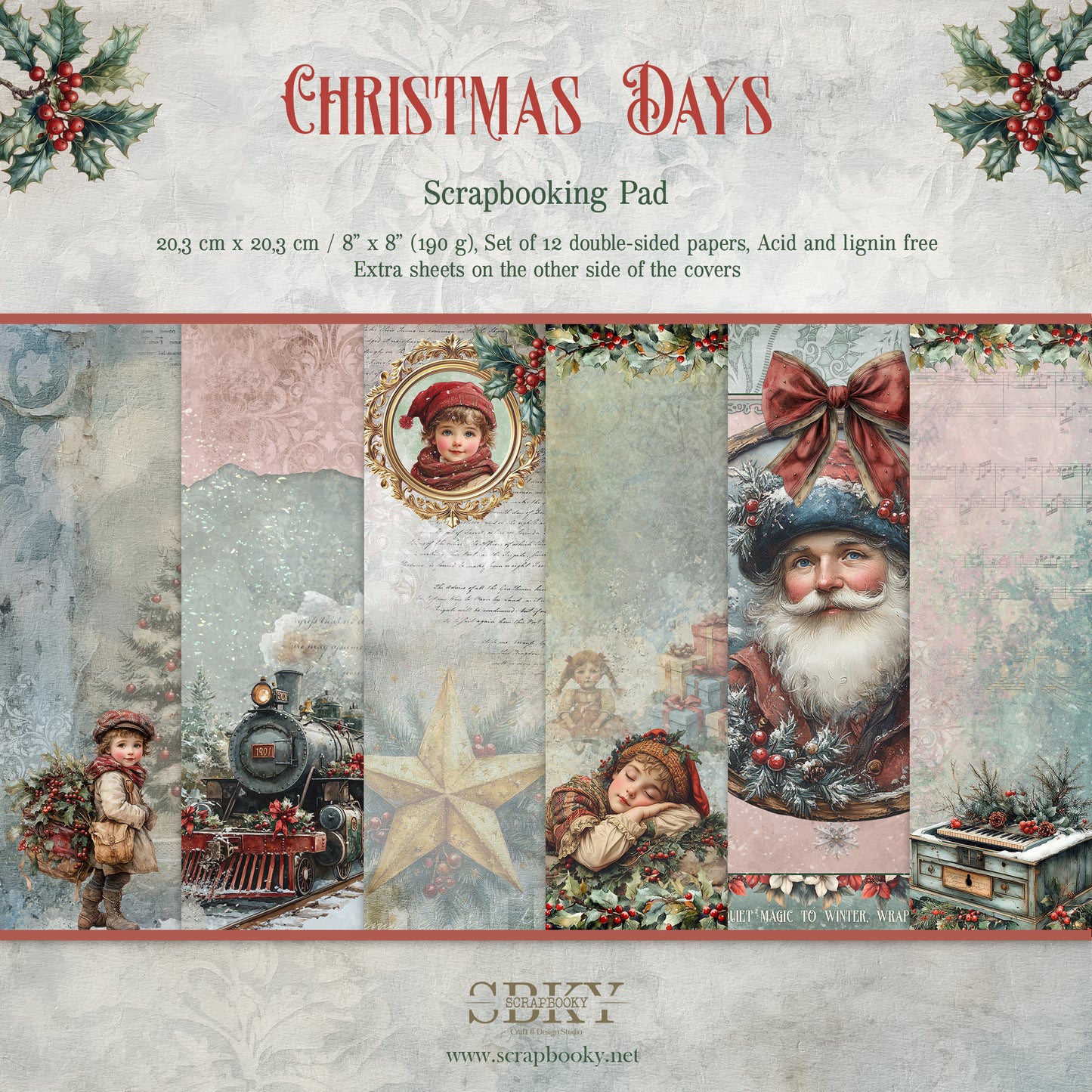 "Christmas Days" Scrapbooking Pad