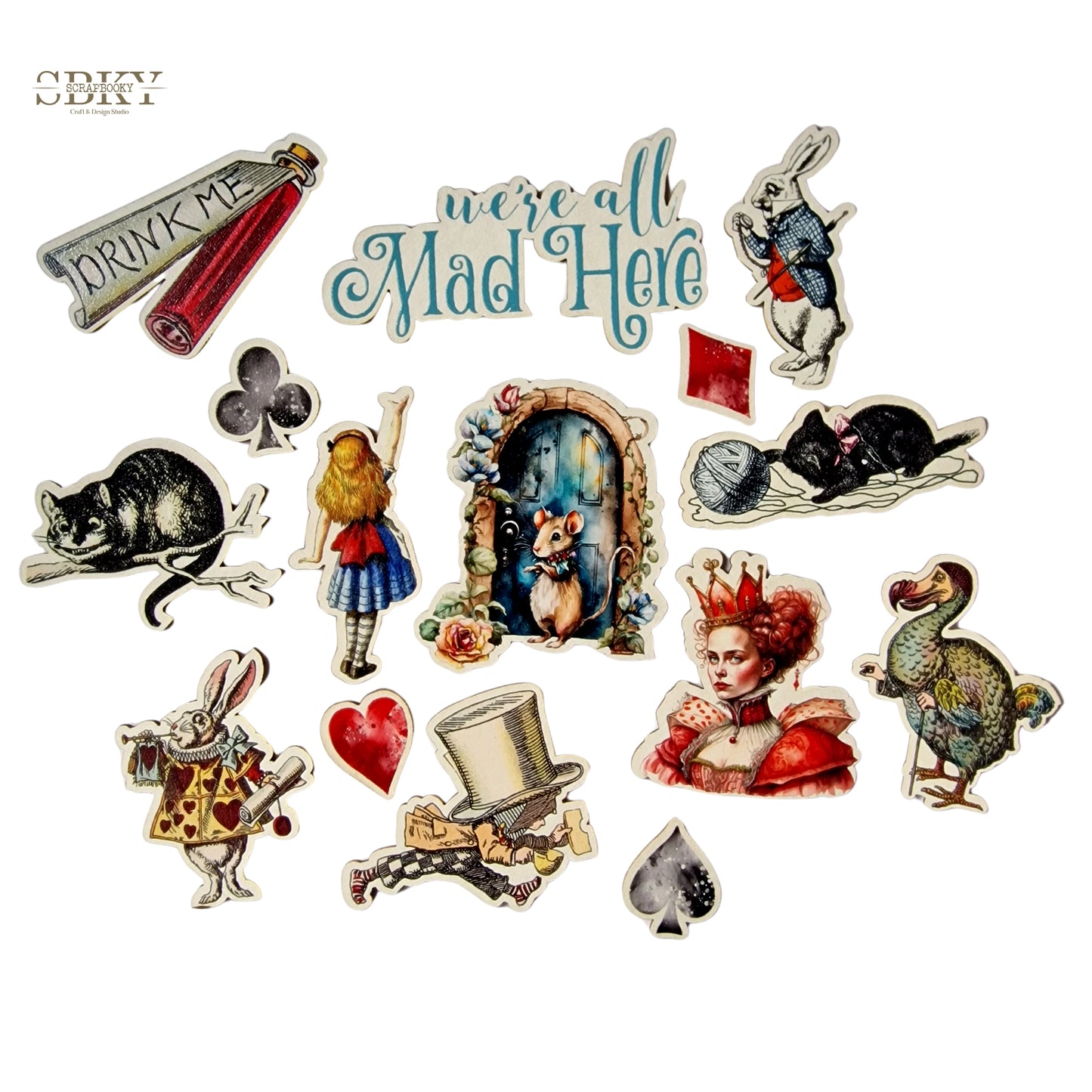 "Wonderland" Chipboards Set
