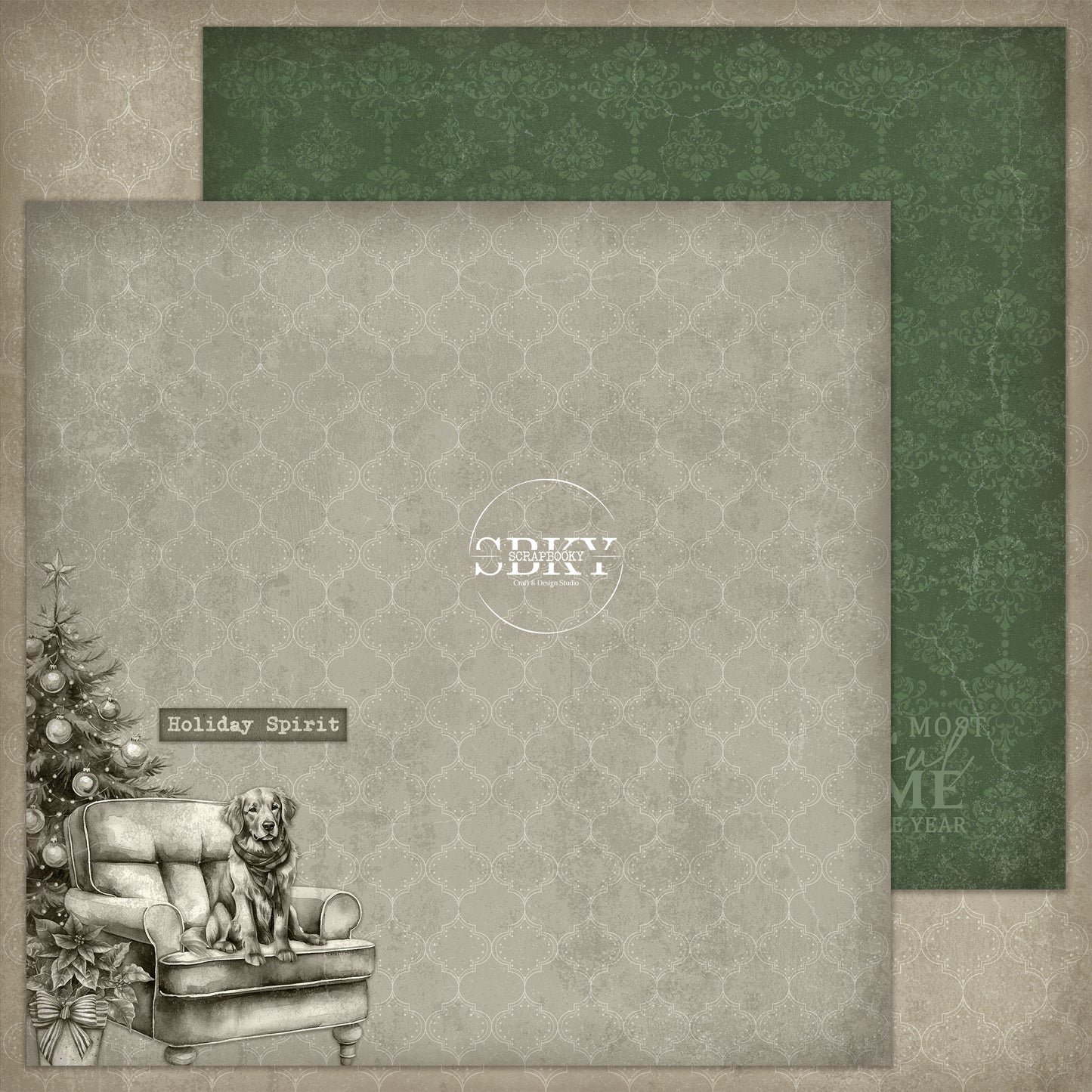 "Holiday Spirit - Backgrounds" Scrapbooking Pad