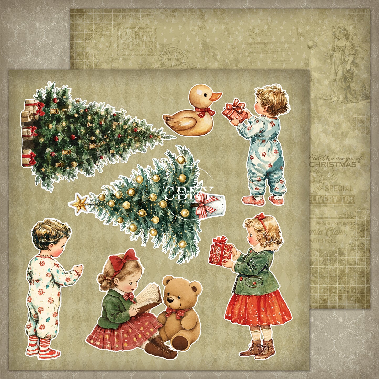 "Holiday Spirit" Fussy Cuts