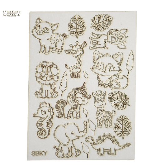 Chipboard set "Cute Animals"