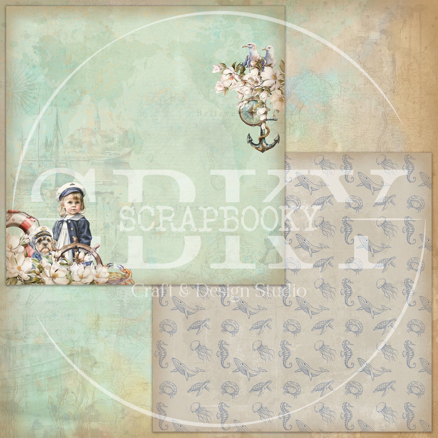 "Memories from the Sea" Digital Paper