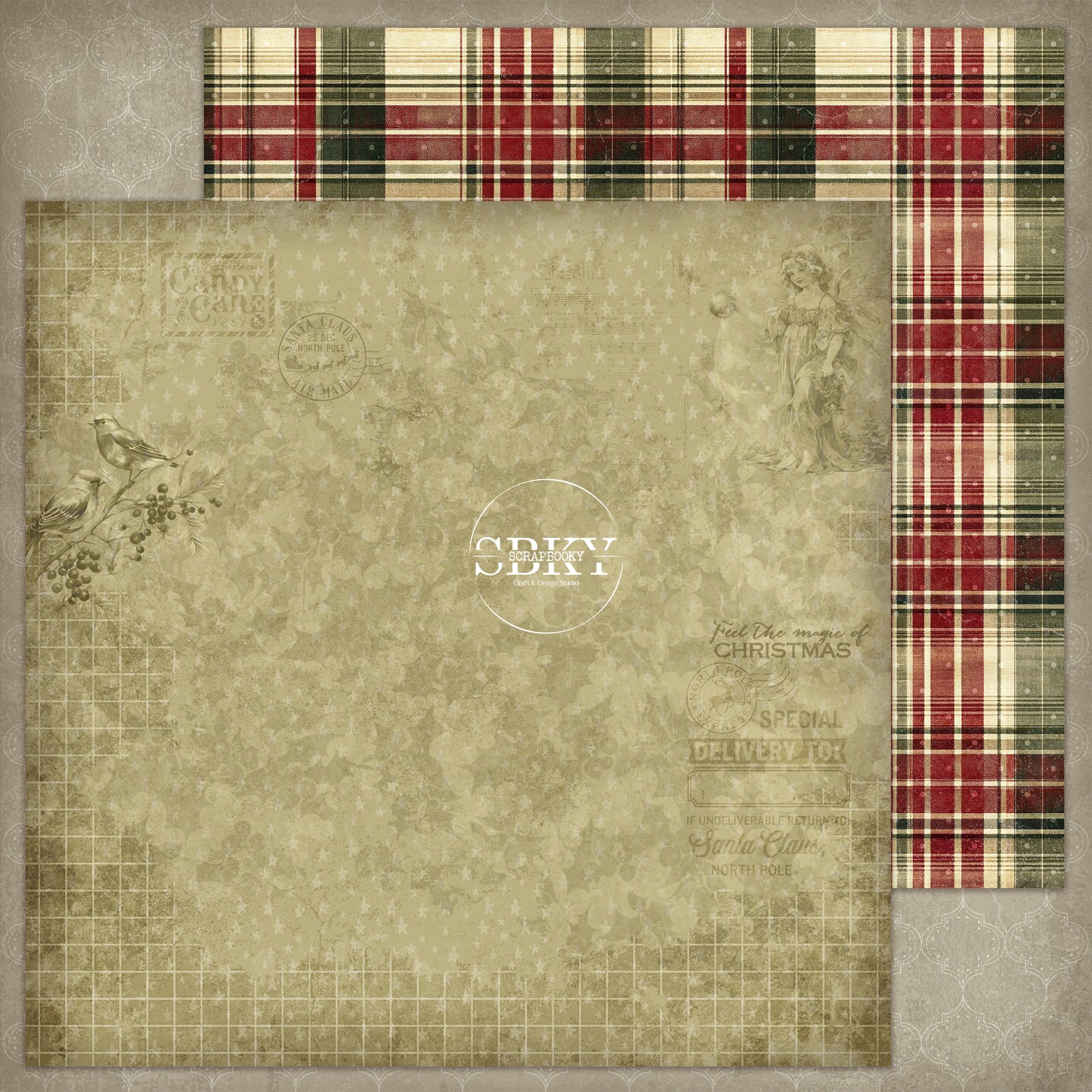 "Holiday Spirit - Backgrounds" Scrapbooking Pad