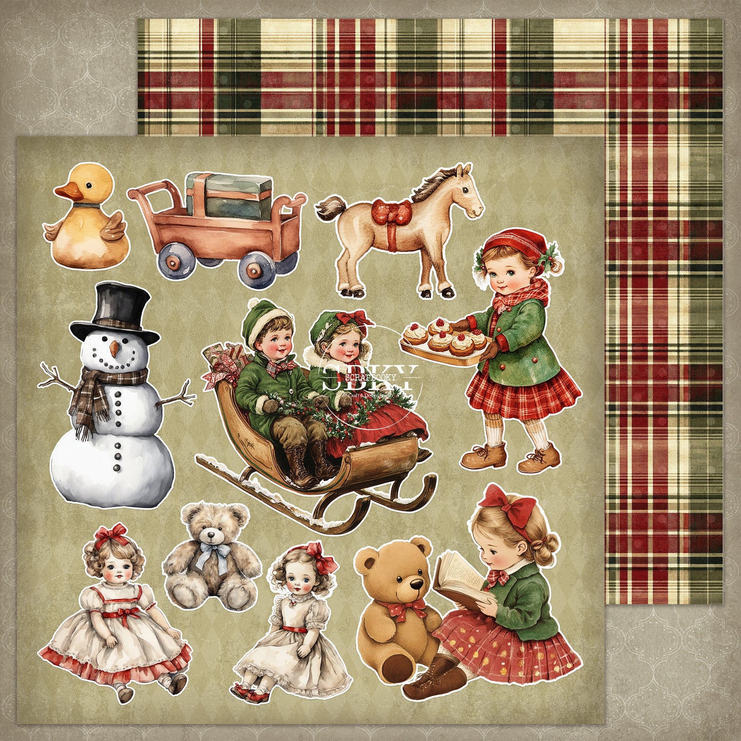 "Holiday Spirit" Fussy Cuts
