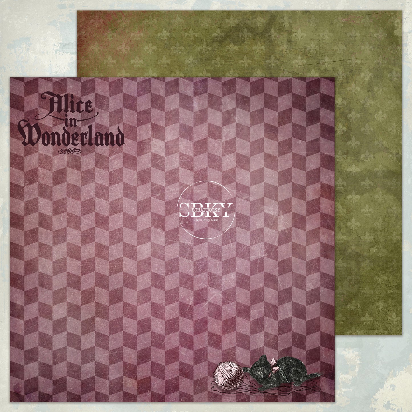 "Wonderland-Backgrounds" Scrapbooking Pad