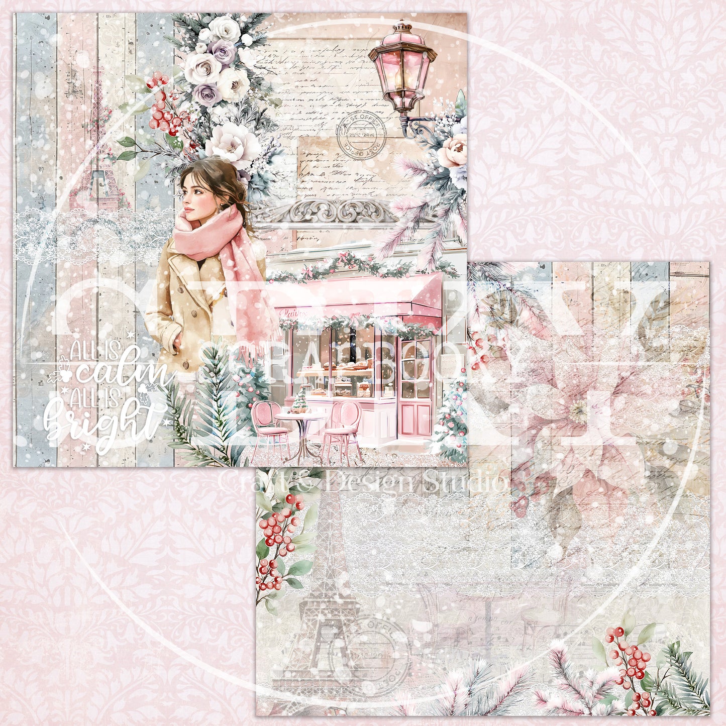 "Paris Winter" Digital Paper
