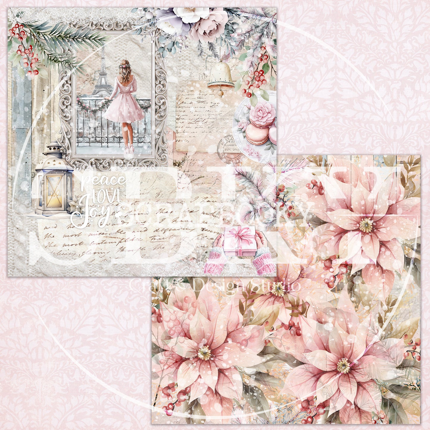 "Paris Winter" Digital Paper