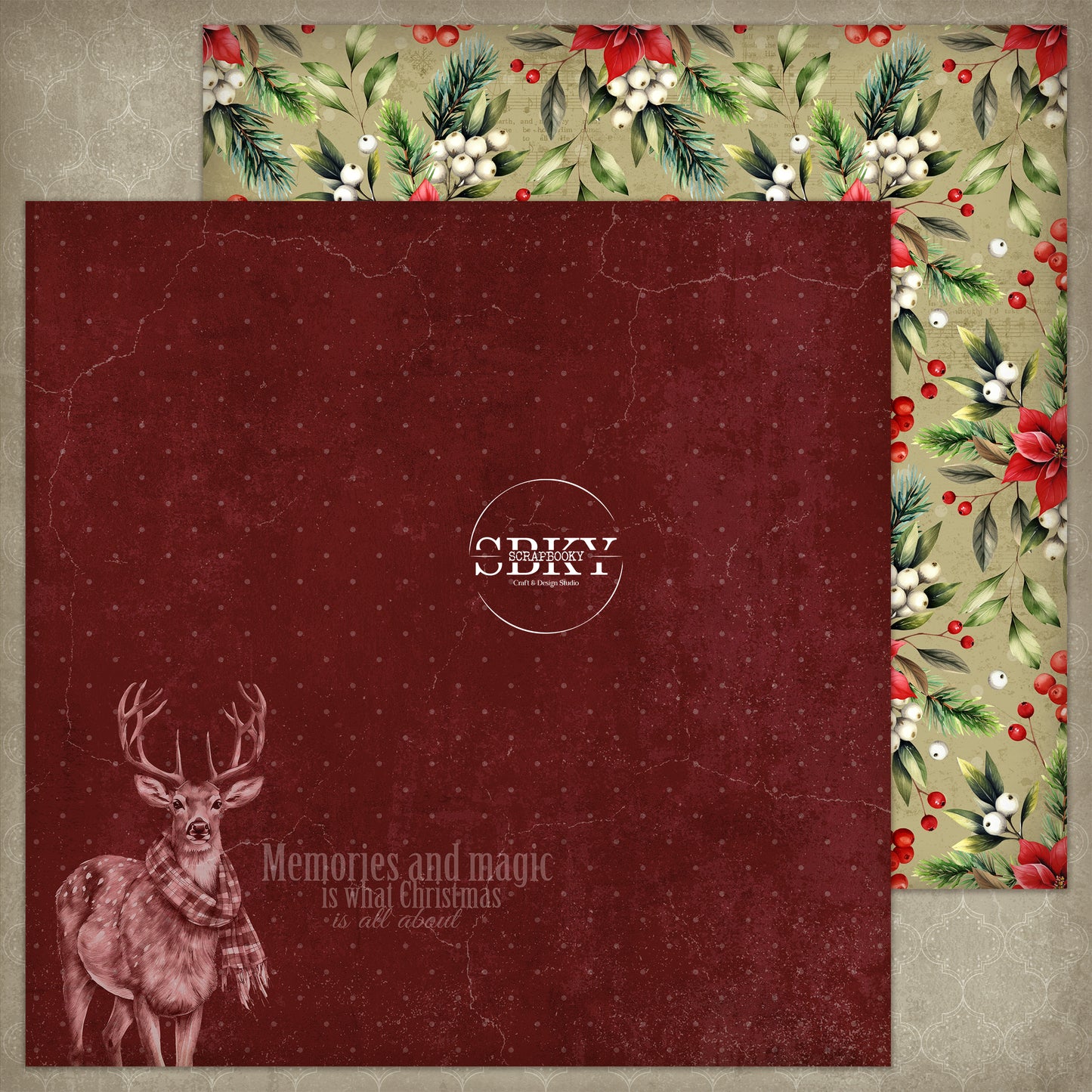 "Holiday Spirit - Backgrounds" Scrapbooking Pad