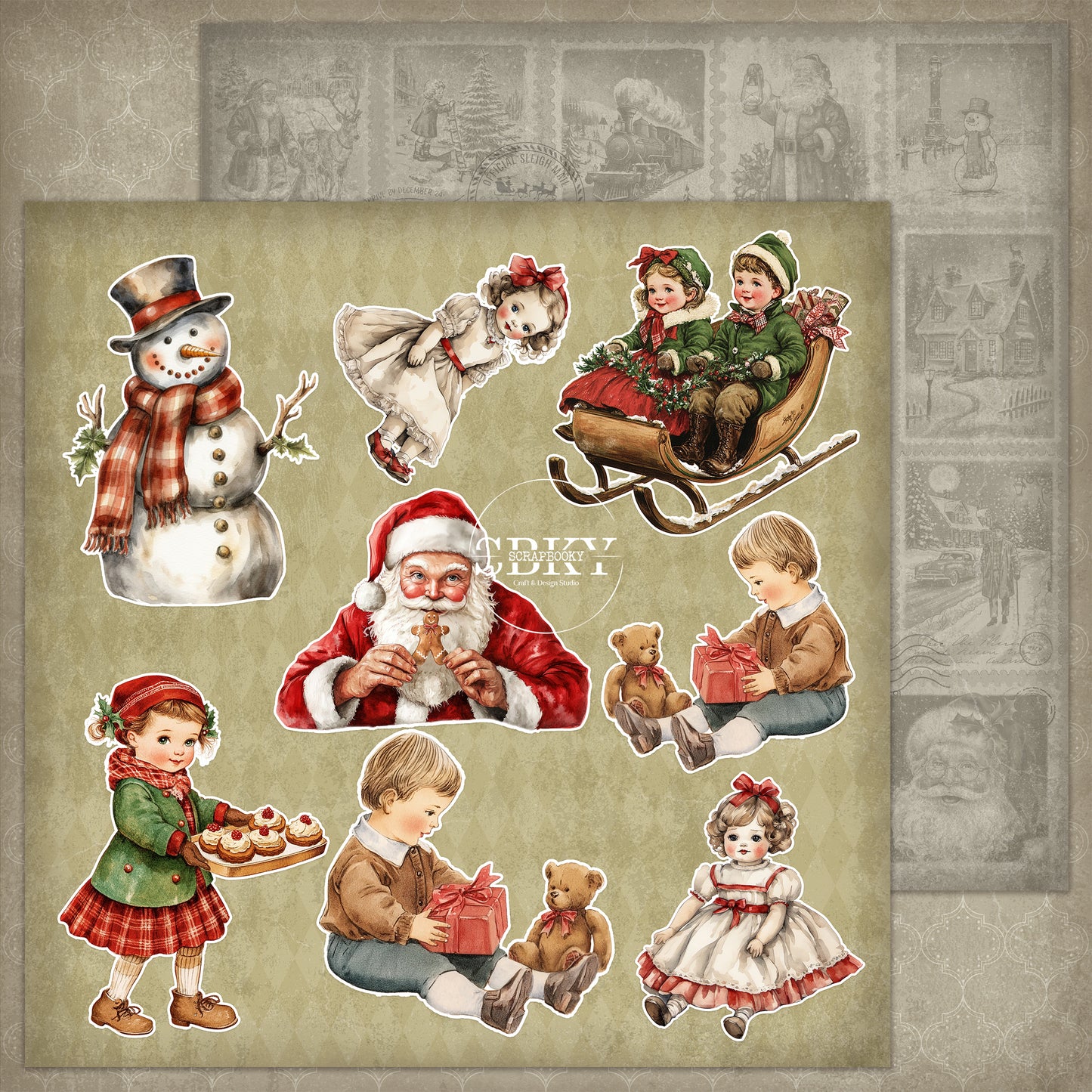 "Holiday Spirit" Fussy Cuts