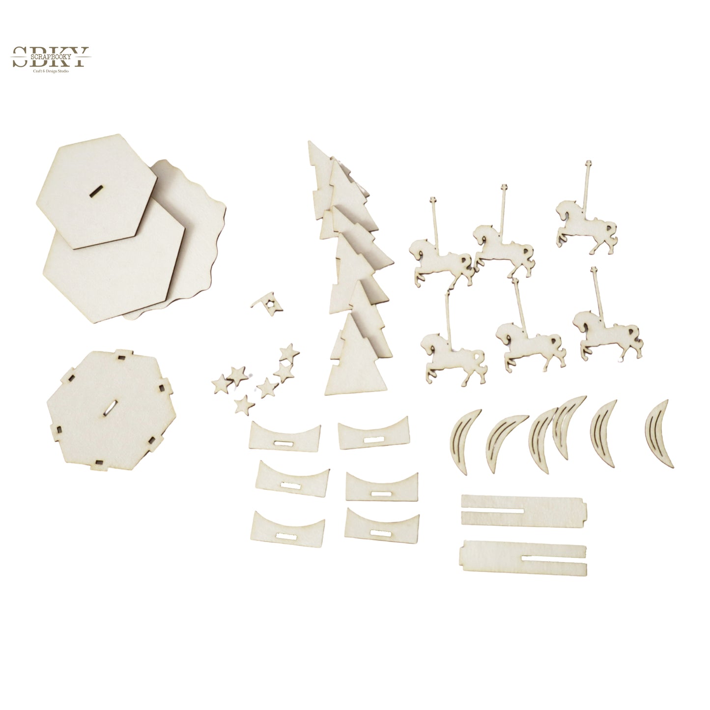 Chipboard "3D Dream Carousel"