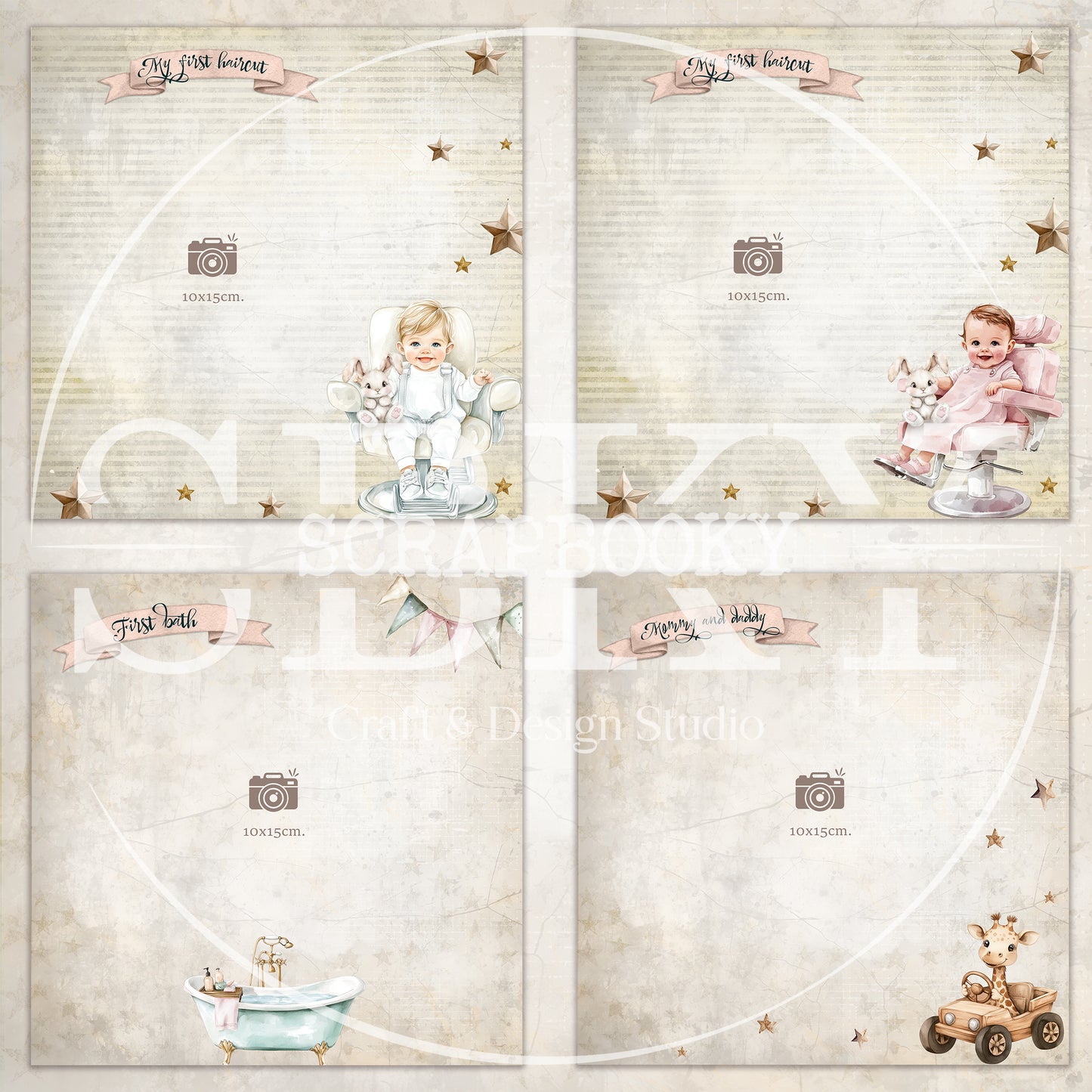 Digital Pages For Baby Album ''Baby Dreams'' - in English