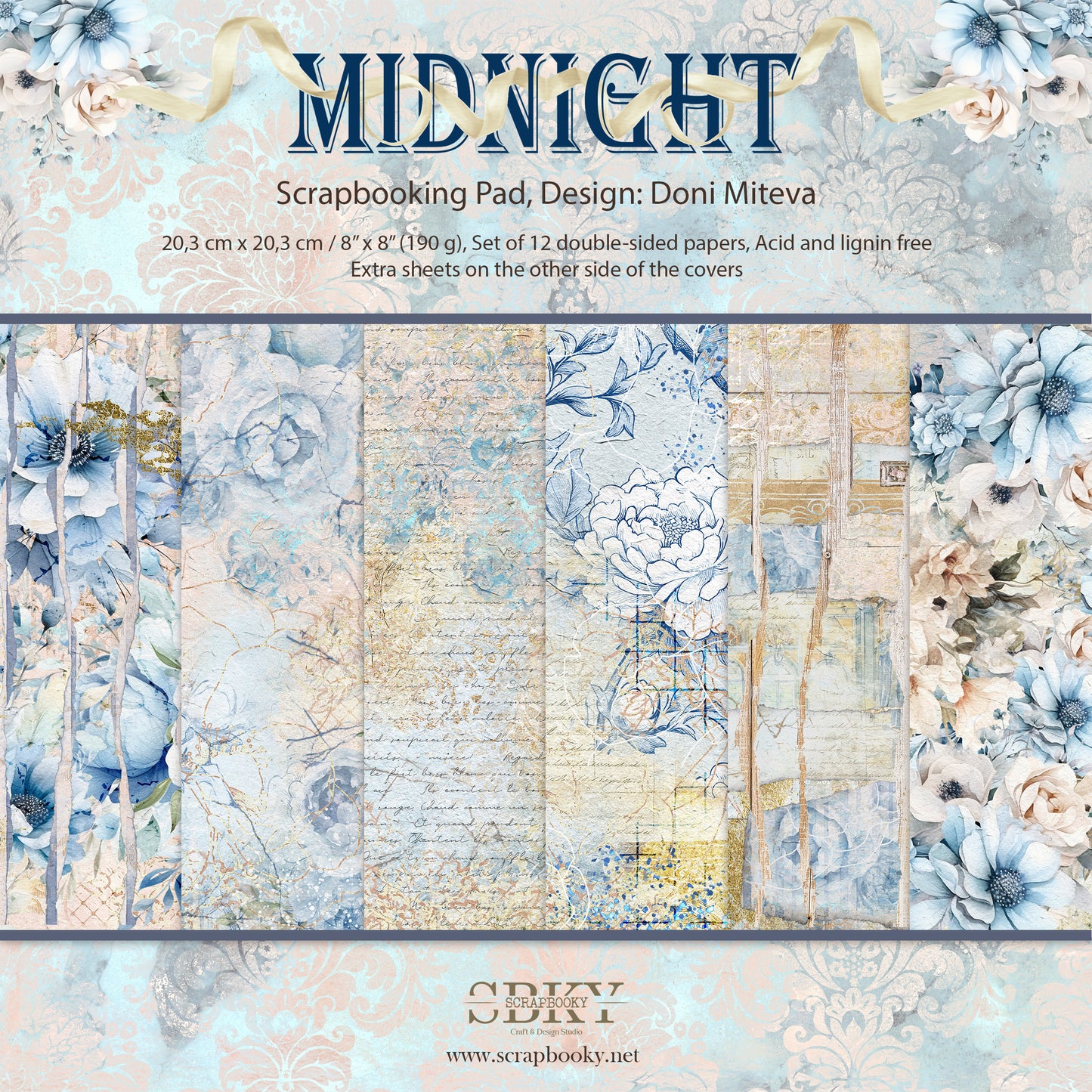 "Midnight - Backgrounds" Scrapbooking Pad
