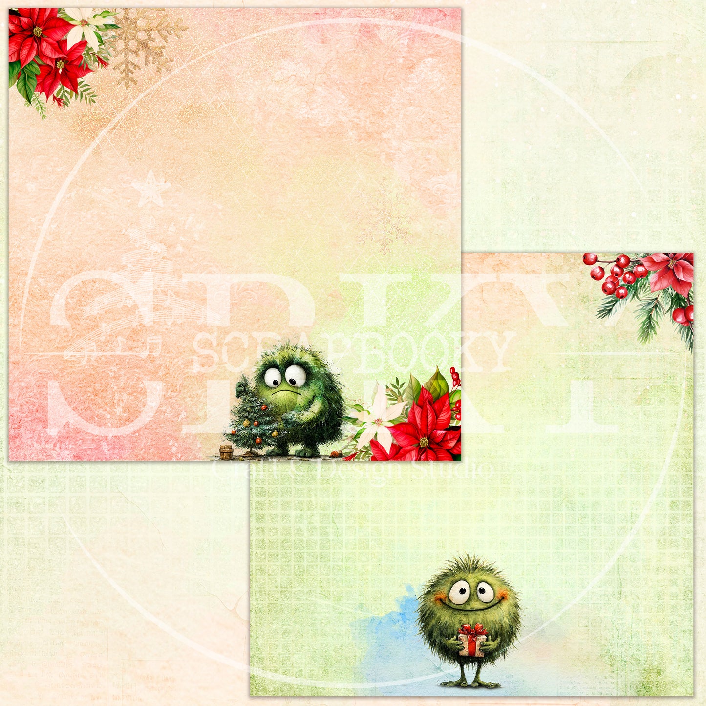 "Merry Greenmas" Digital Paper
