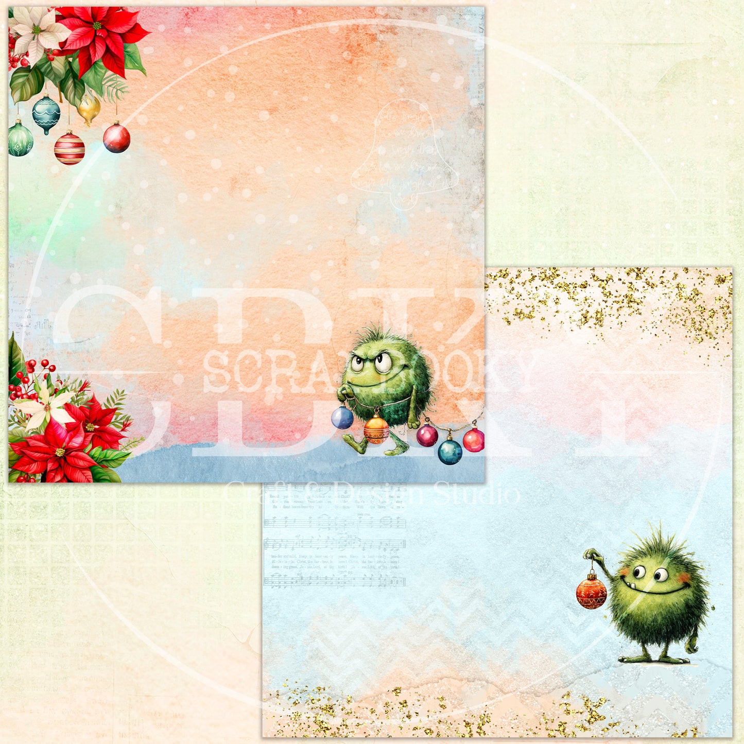 "Merry Greenmas" Digital Paper