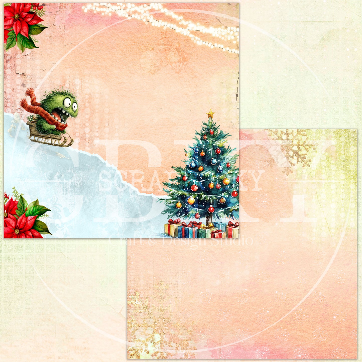 "Merry Greenmas" Digital Paper