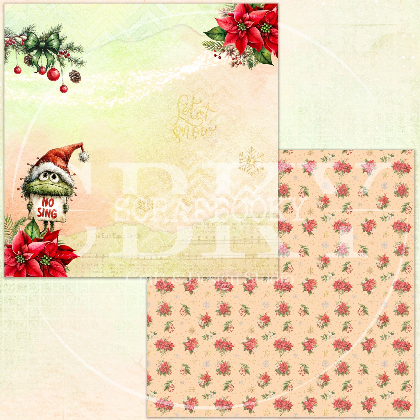 "Merry Greenmas" Digital Paper
