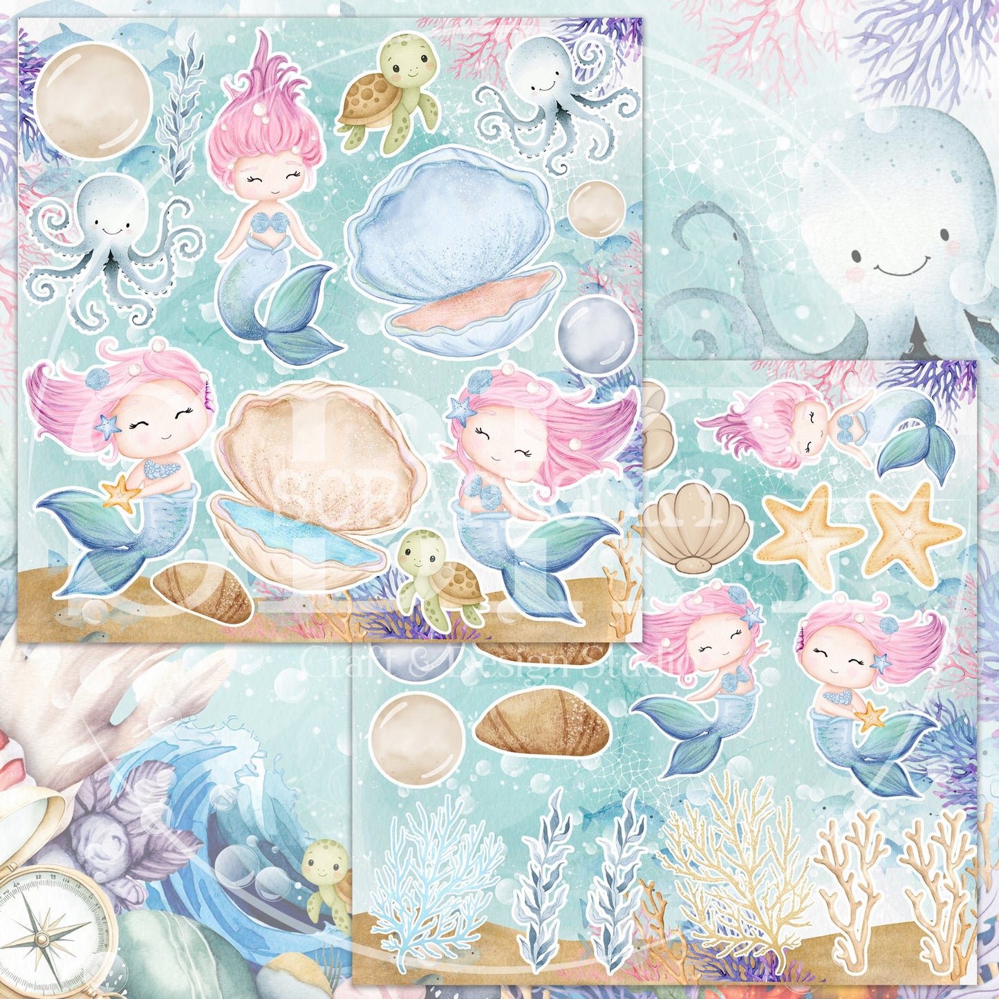 "OceanSpells" Digital Paper