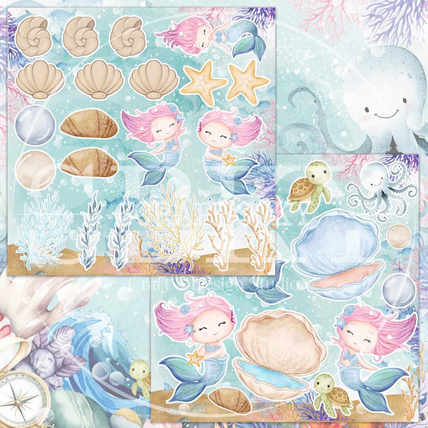 "OceanSpells" Digital Paper