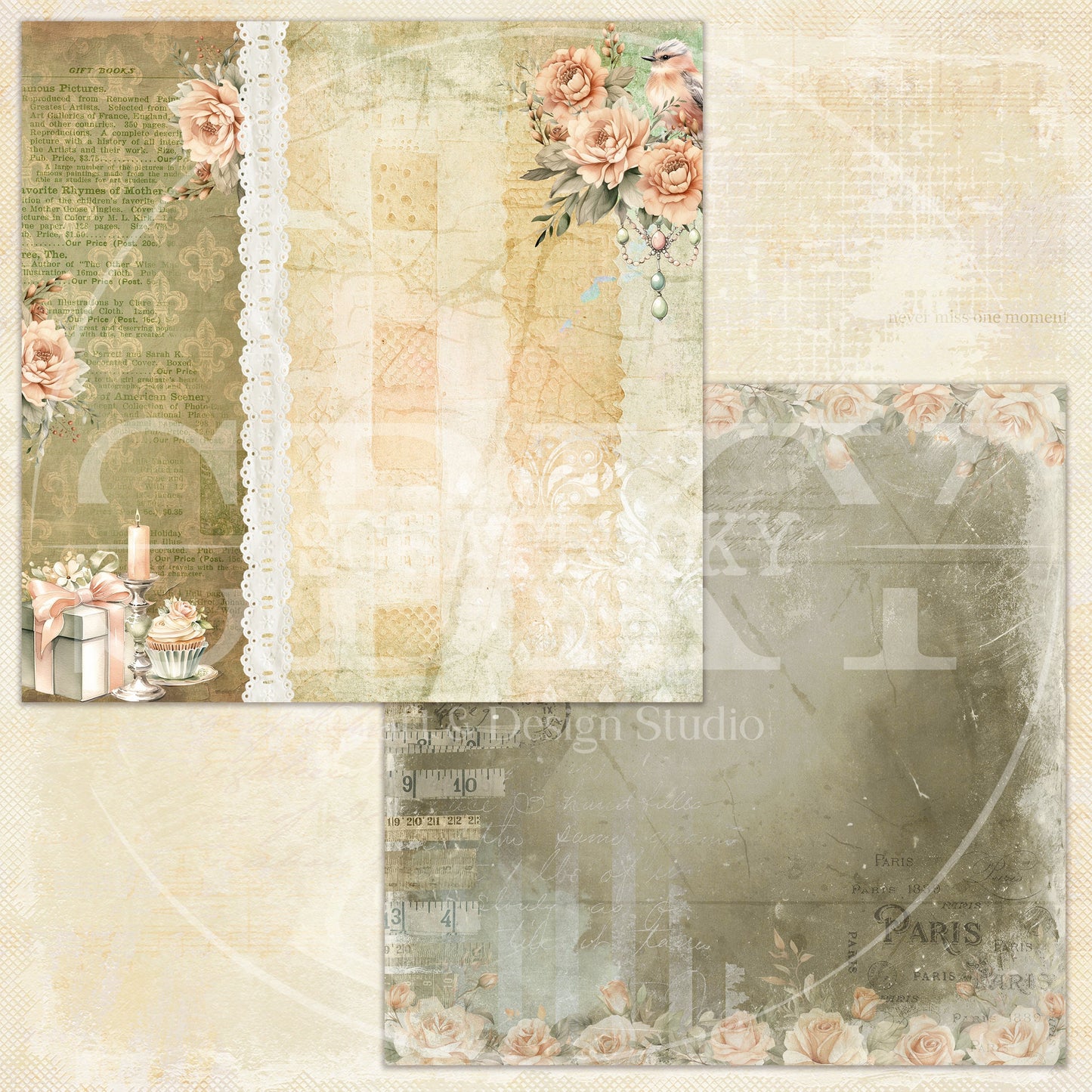 "Vintage Elegance" Digital Paper