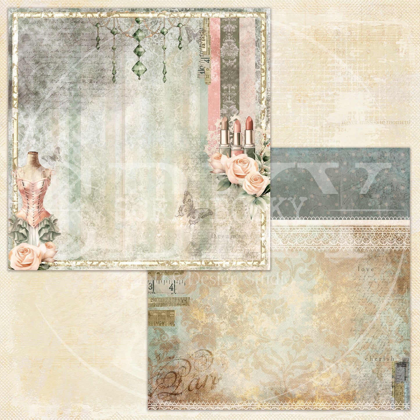 "Vintage Elegance" Digital Paper