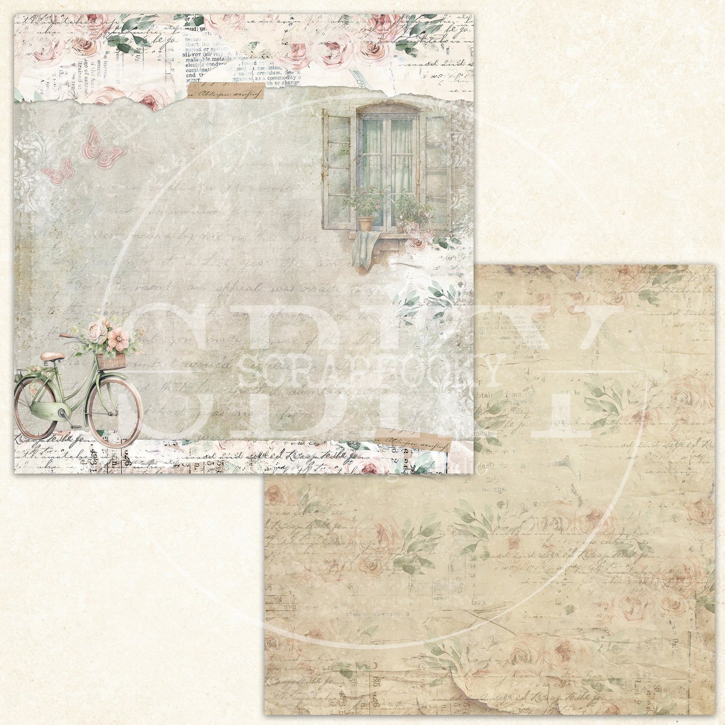 "Antique Blossoms" Digital Paper