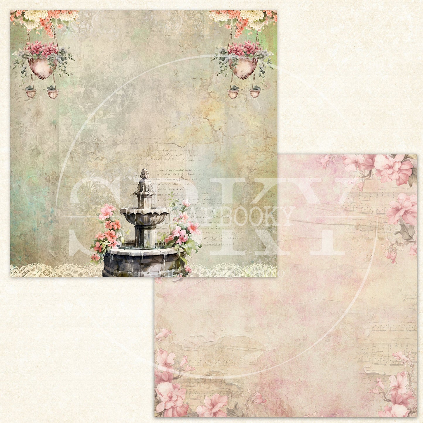 "Antique Blossoms" Digital Paper
