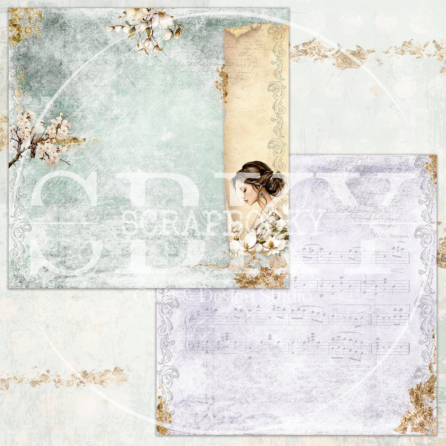 "Magnolia Dreams" Digital Paper