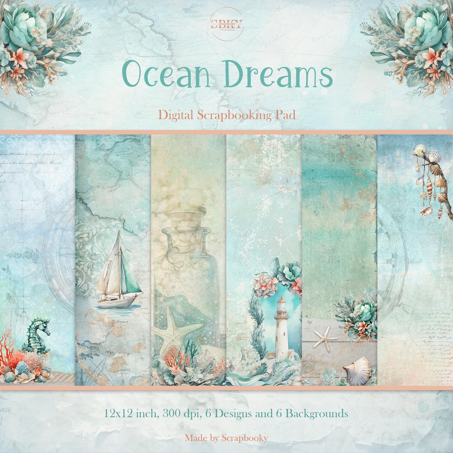 "Ocean Dreams" Digital Paper