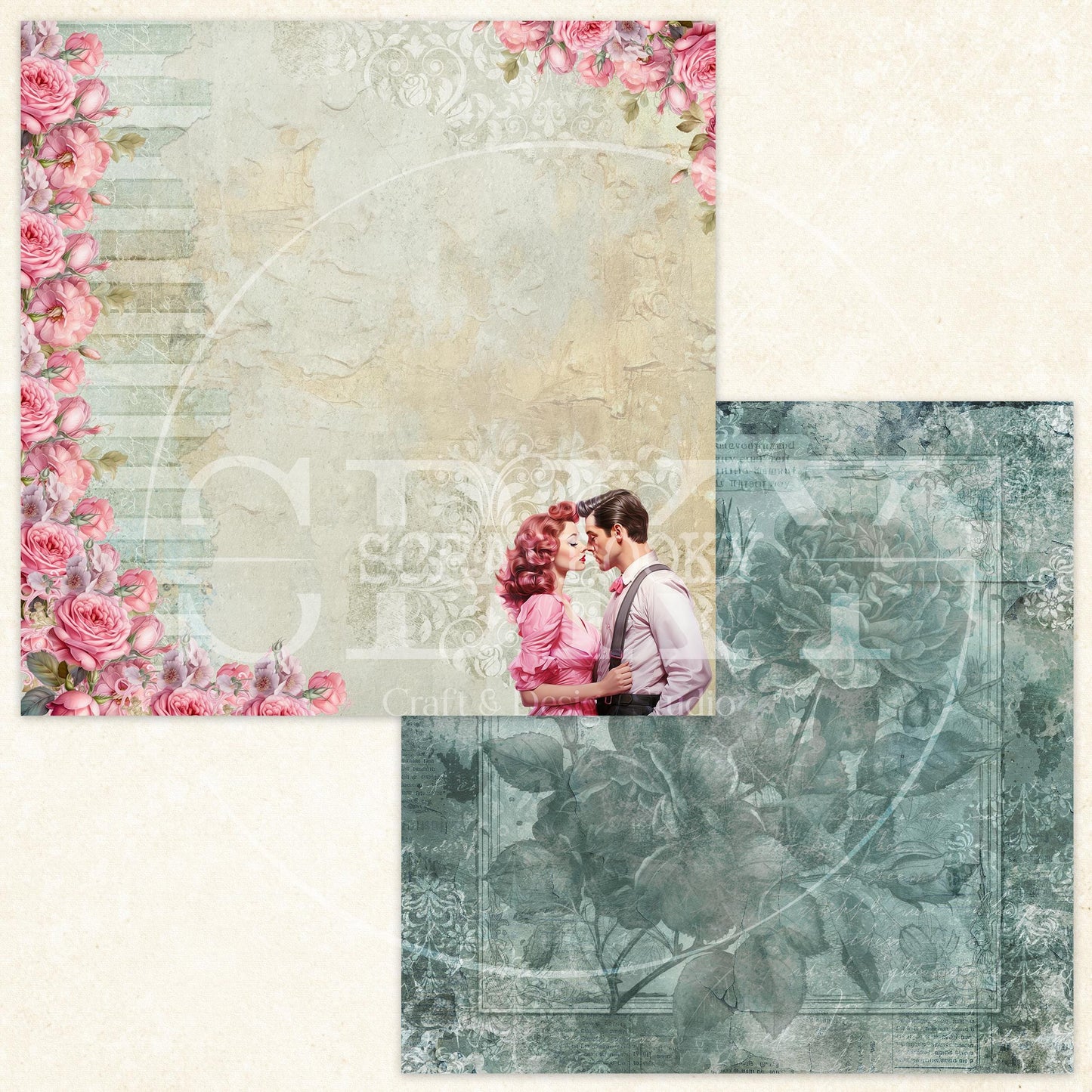 "Sweethearts" Digital Paper
