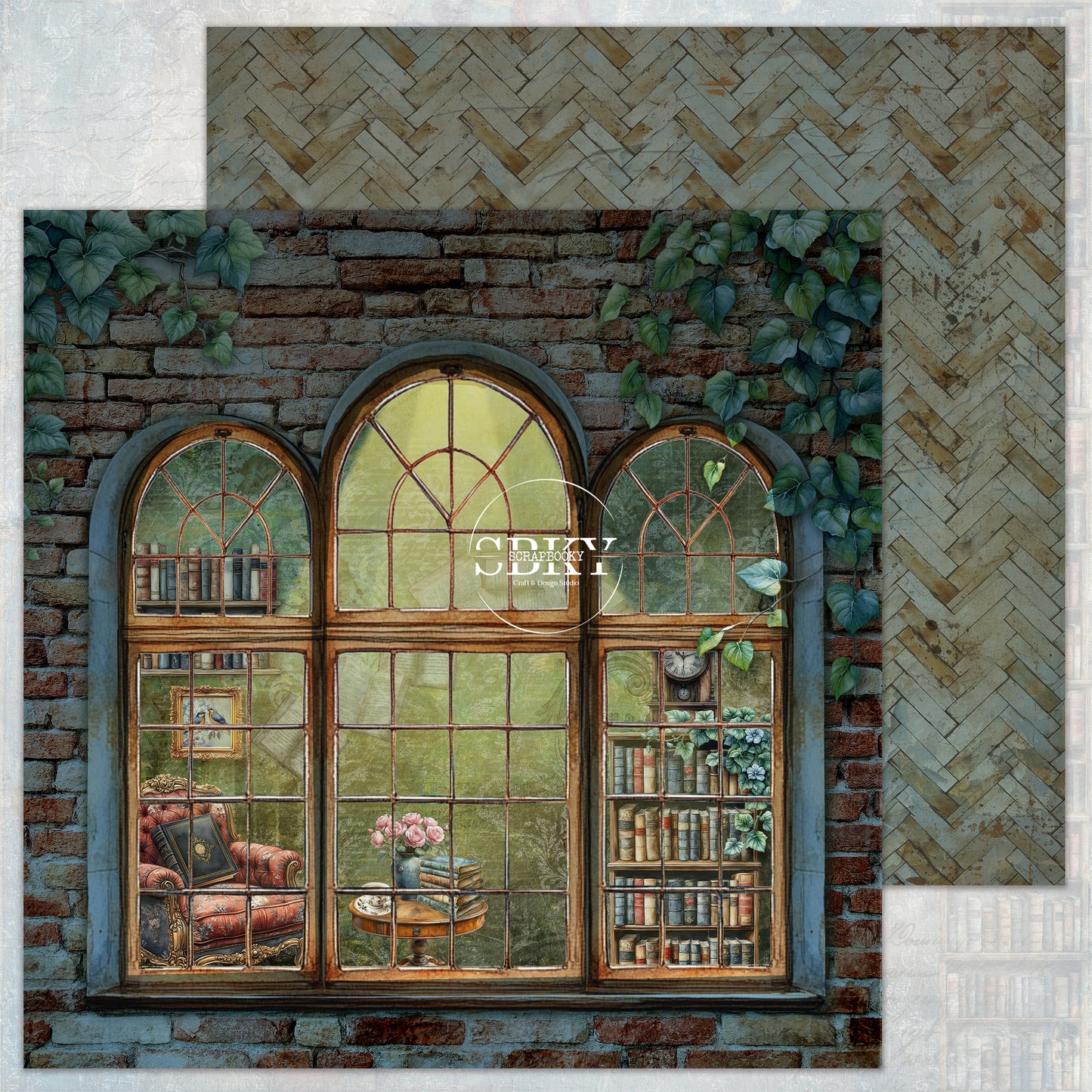 "Whispered Windows -Night time" Scrapbooking Pad