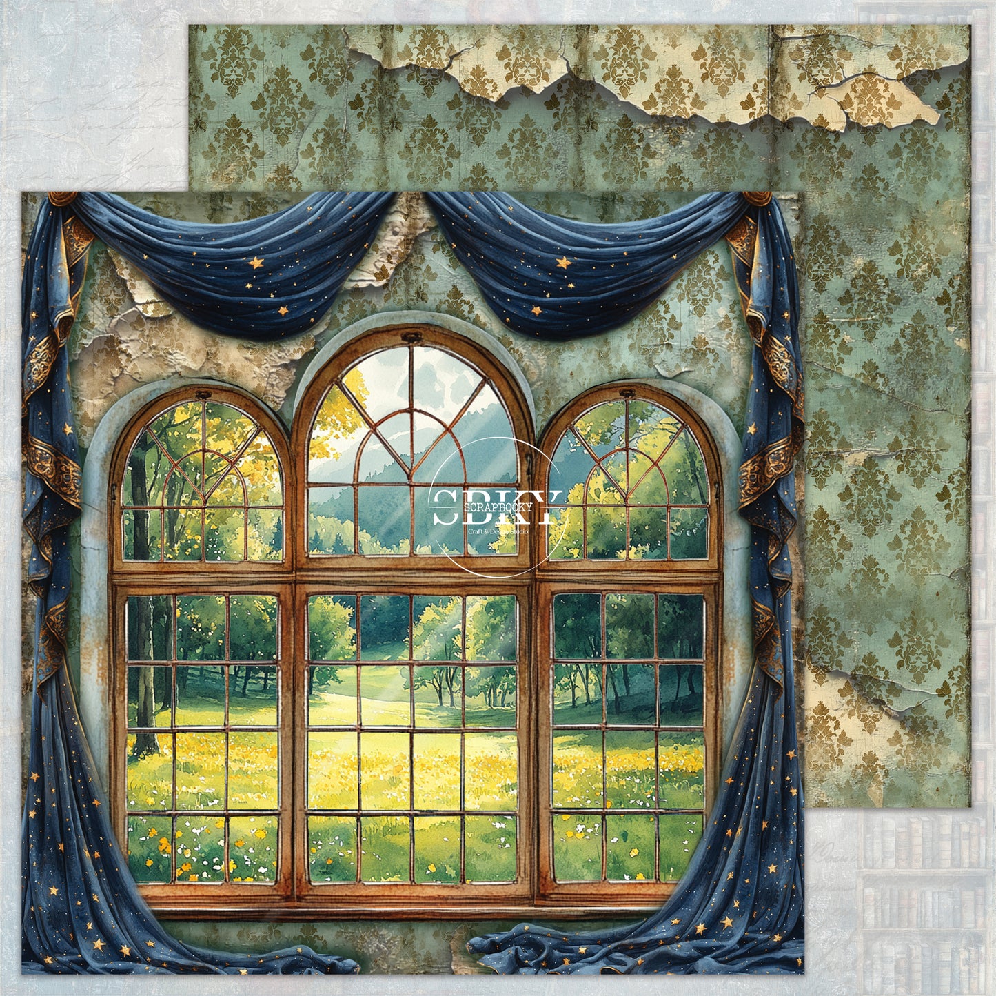 "Whispered Windows - Day time" Scrapbooking Pad
