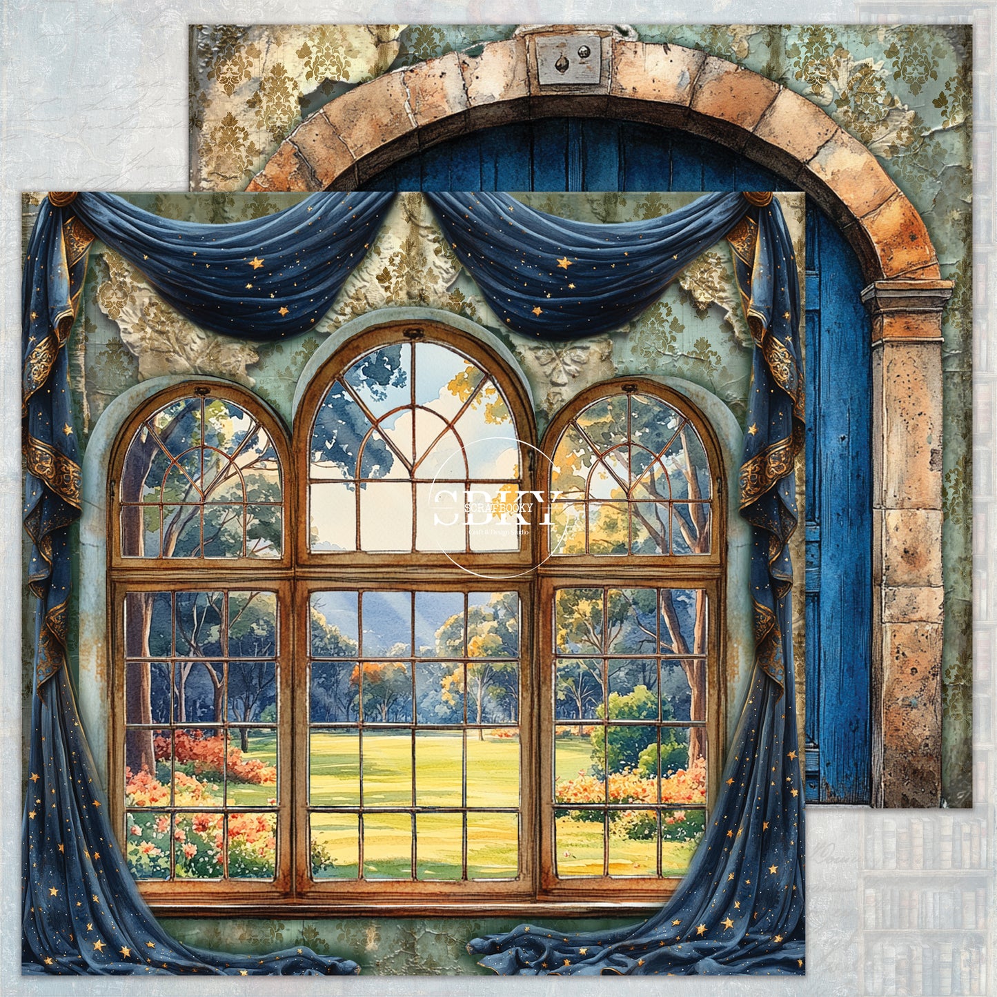 "Whispered Windows - Day time" Scrapbooking Pad