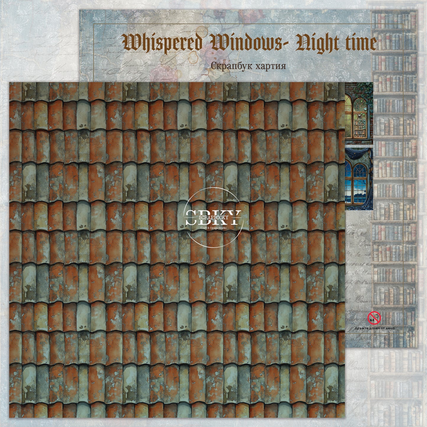 "Whispered Windows -Night time" Scrapbooking Pad
