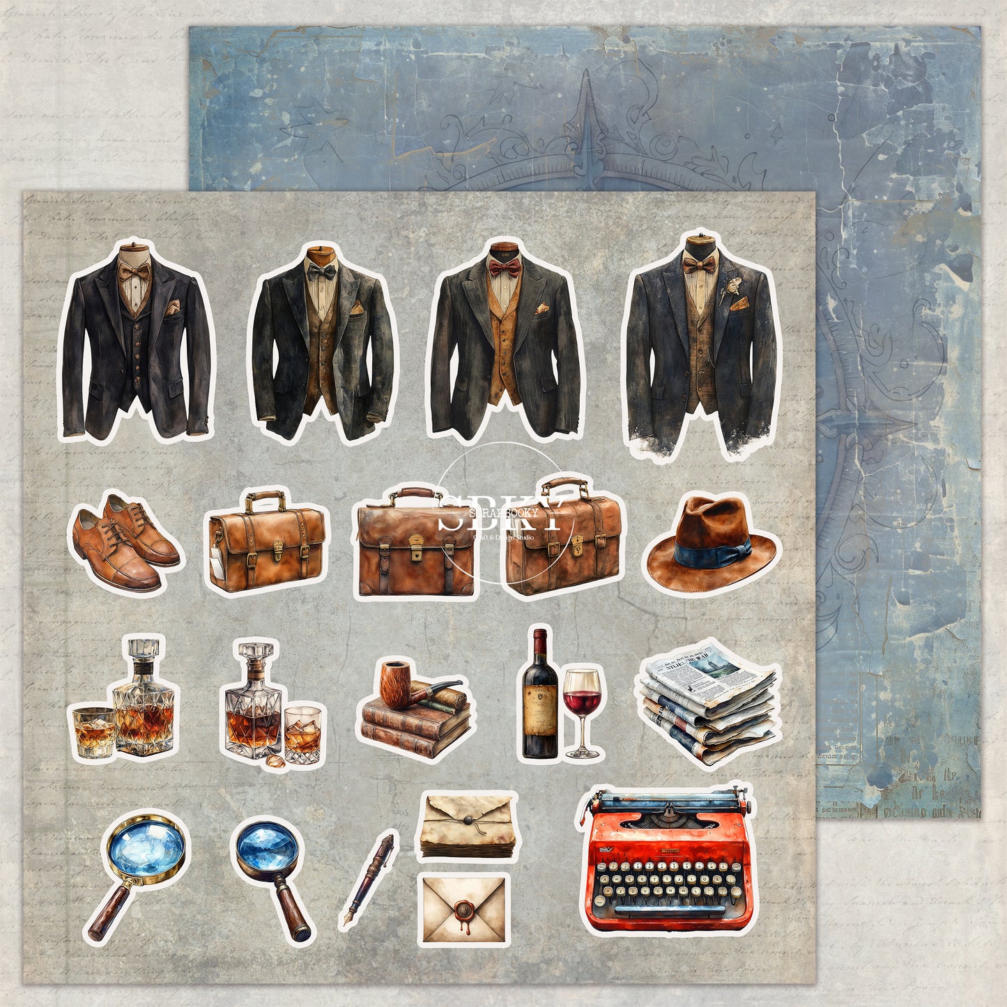 "Gentleman's Collection" Fussy Cuts