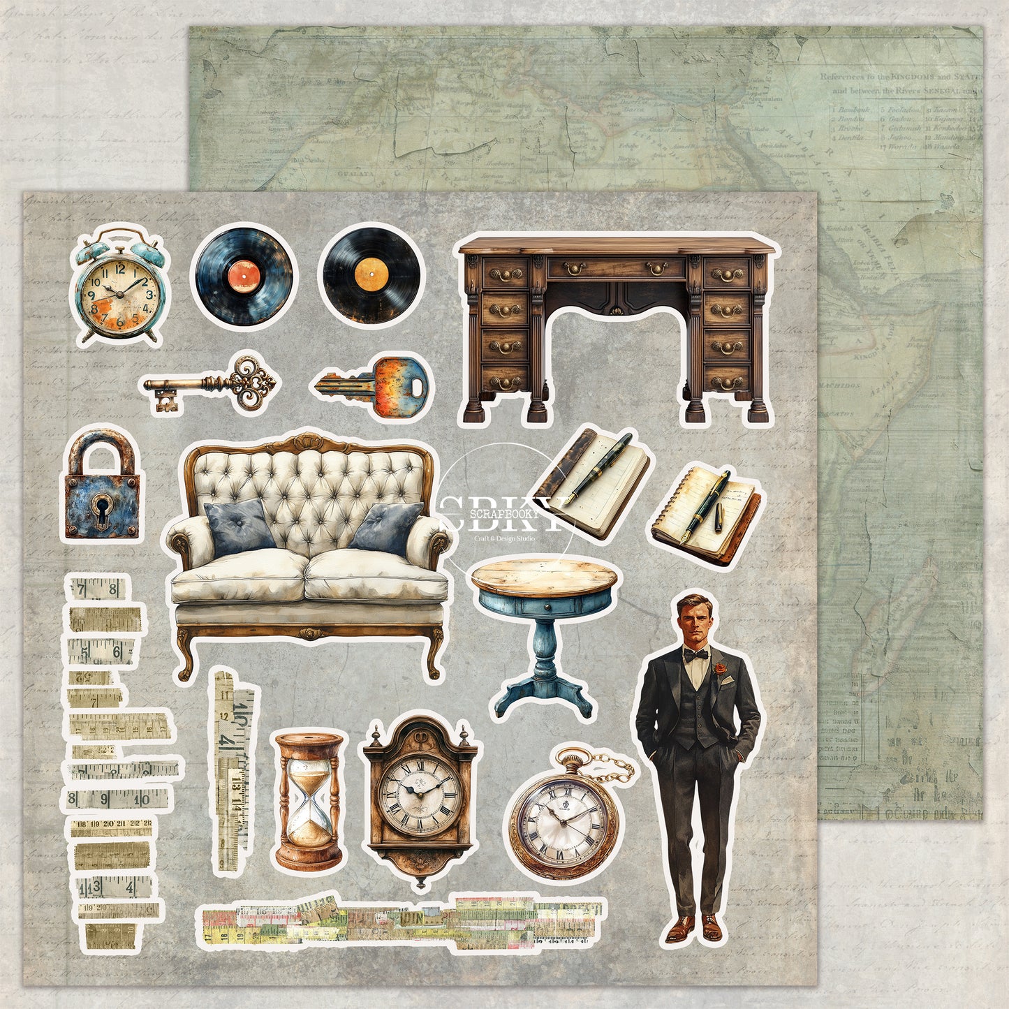 "Gentleman's Collection" Fussy Cuts