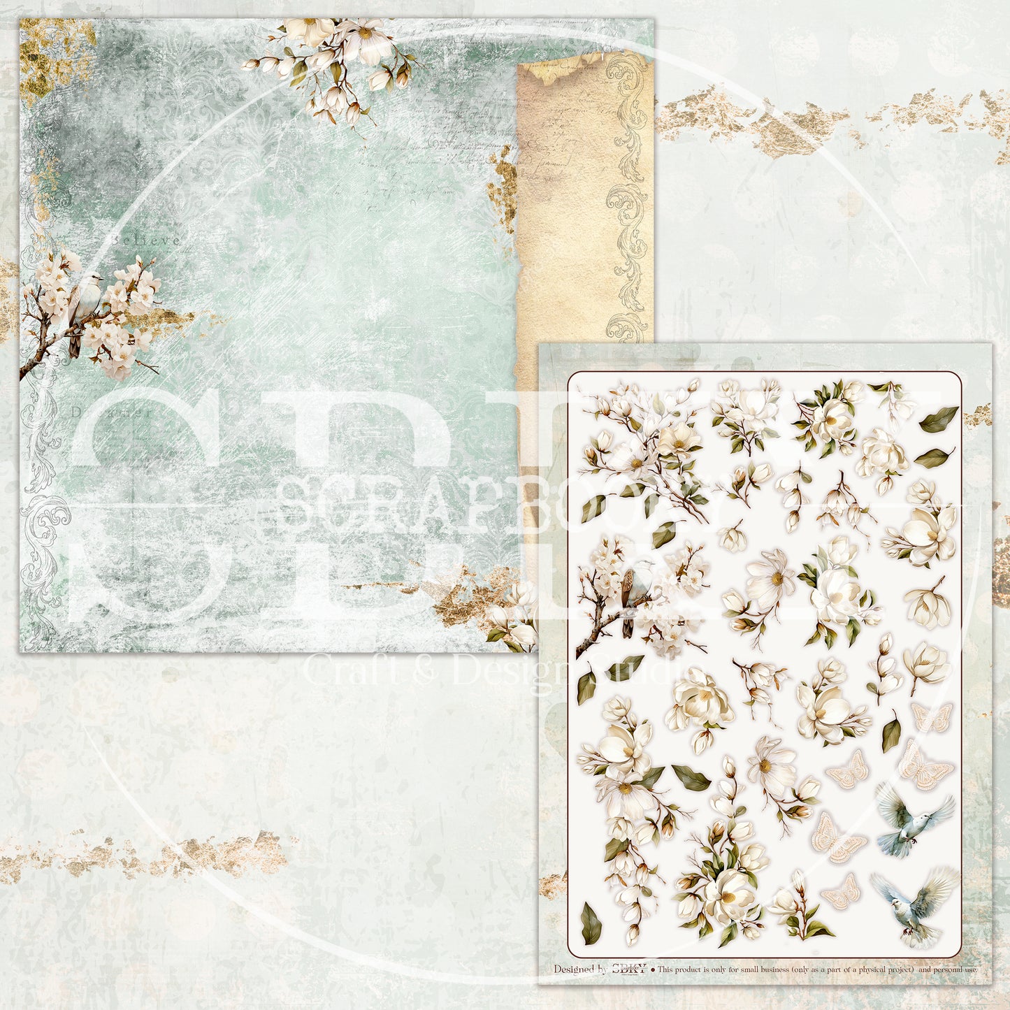"Magnolia Dreams" Digital Paper