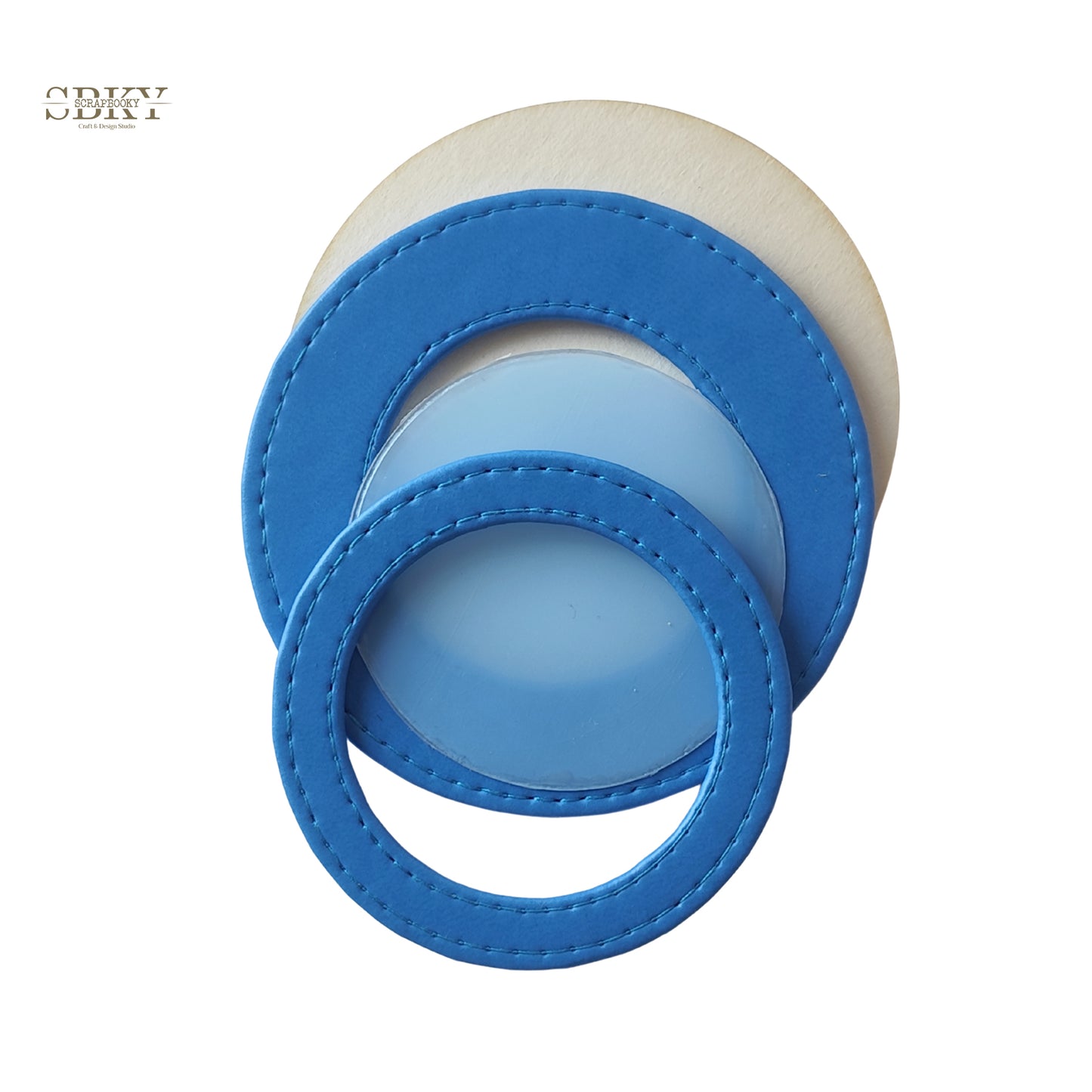 Шейкър с изкуствена кожа, светло син