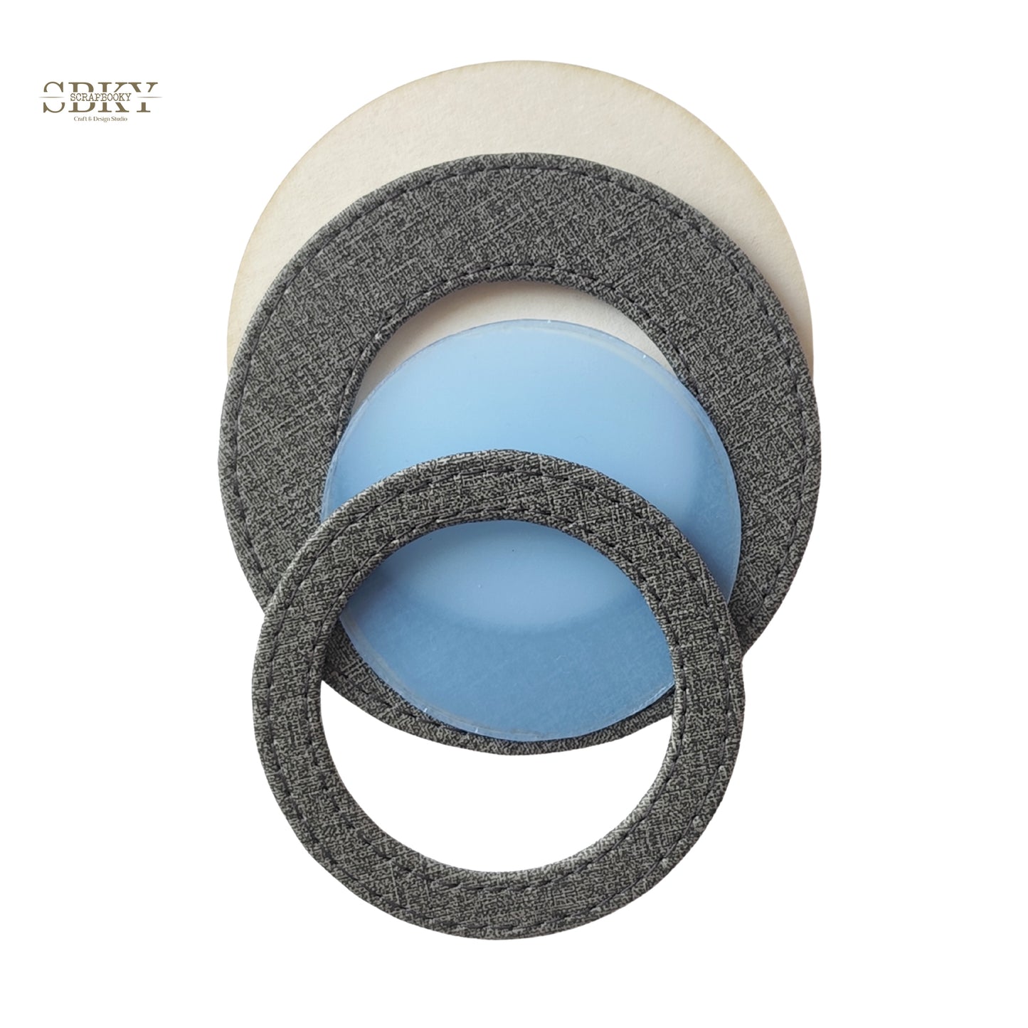 Shaker element with artificial leather, dark gray color