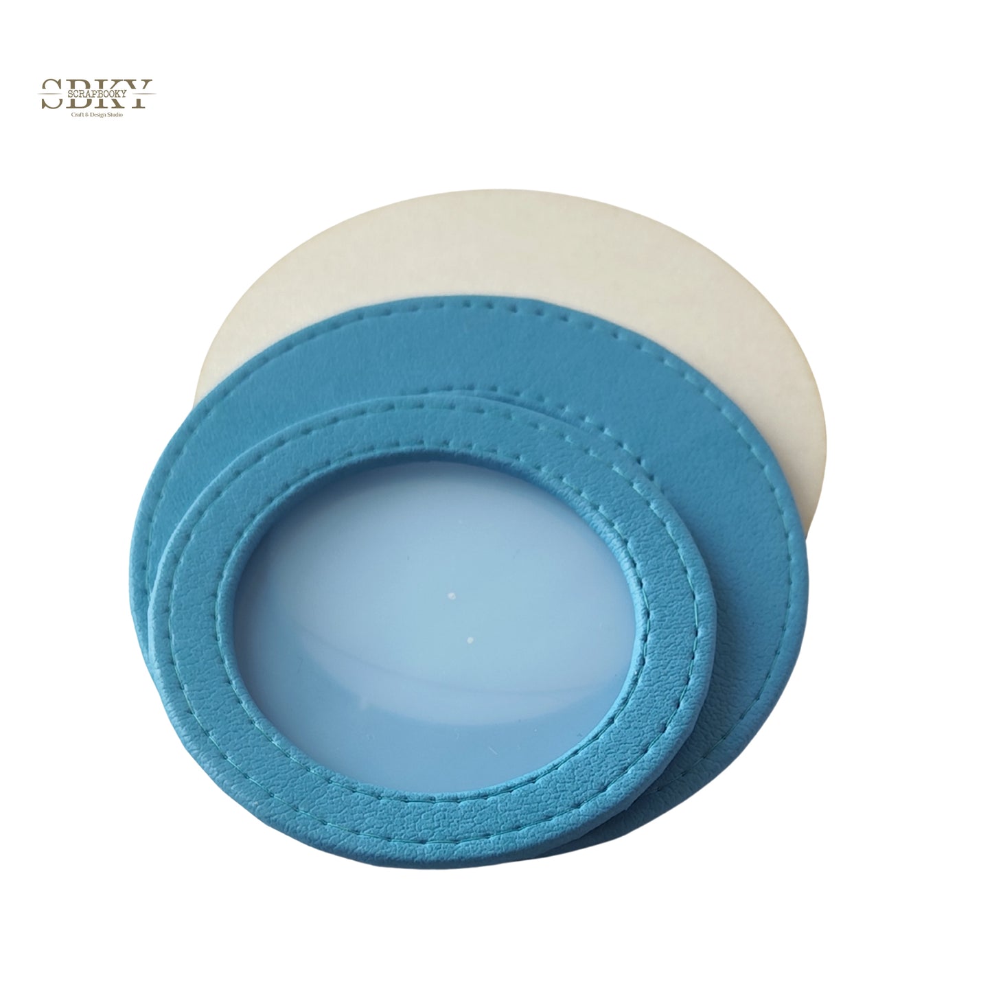 Шейкър с изкуствена кожа, светъл тюркоаз