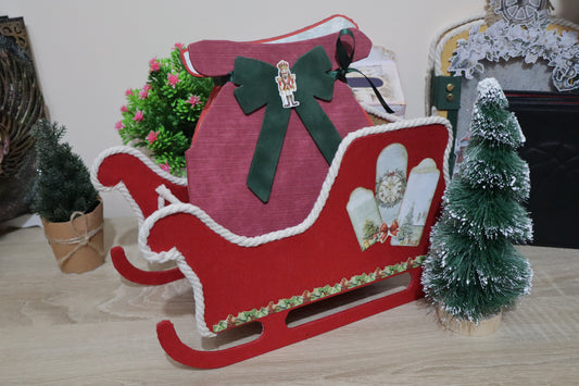 Advent calendar and album with sleigh box "Classic Christmas"
