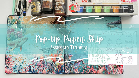 How to Craft a Pop-Up Paper Ship with the “Light My Shore” Digital Collection by Scrapbooky