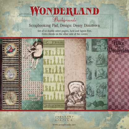 "Wonderland-Backgrounds" Scrapbooking Pad