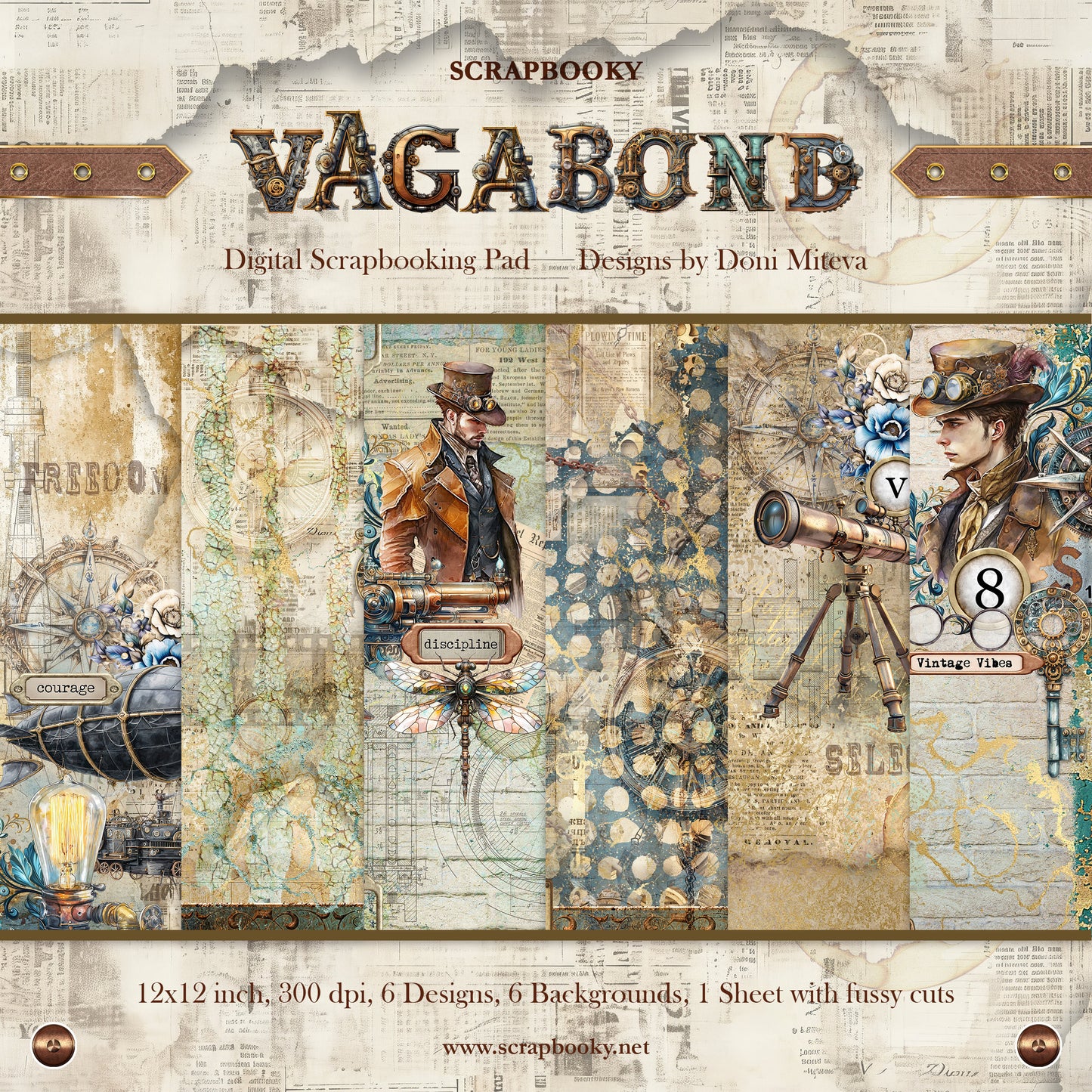 "Vagabond" Digital Paper