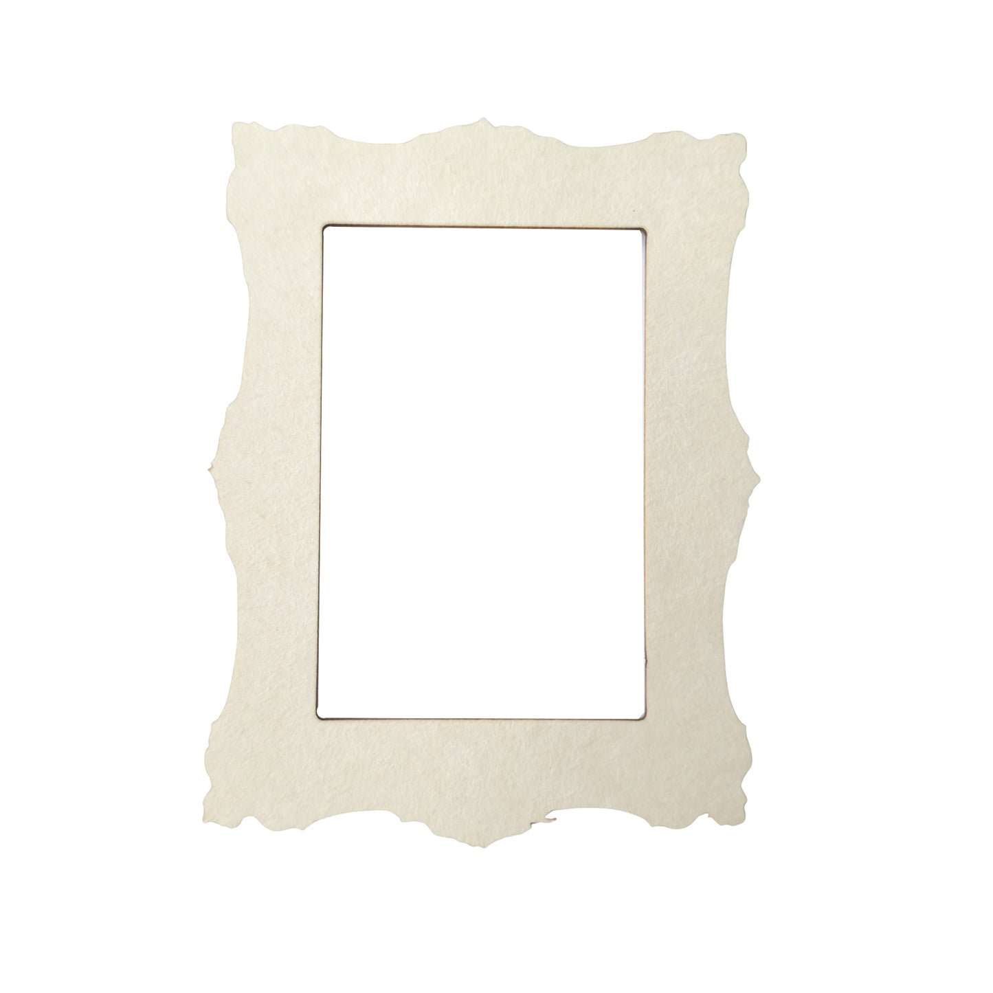 Chipboard white rectangular frame