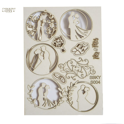 Chipboard set "Wedding Day Moments"