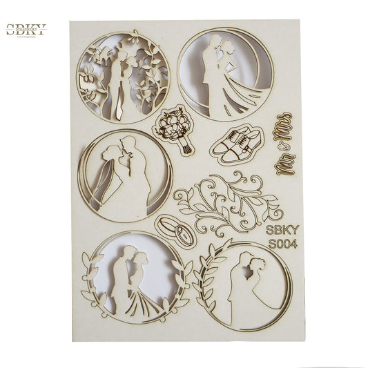 Chipboard set "Wedding Day Moments"