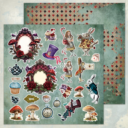 "Wonderland" Scrapbooking Sheet 12x12, P8