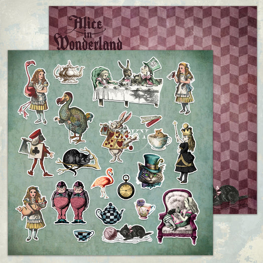 "Wonderland" Scrapbooking Sheet 12x12, P9